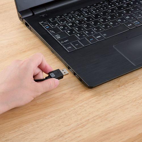 ELECOM 有線ヘッドセット HS-NB03SUBK 両耳ネックバンド USB−A 1.8m ブラック 42個まとめ売り 【まとめ売り商品】の画像