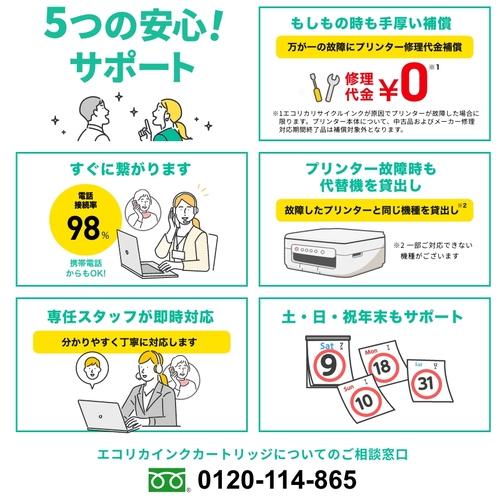 ecorica ICBK73L互換リサイクルインクカートリッジ ECI-E73L-B ブラック 5個まとめ売り 【まとめ売り商品】_2