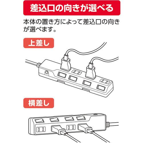 ELPA コード付タップ WLK-42B(W) 耐雷SW付タップ(ブレーカー) 4個口2M 25個まとめ売り 【まとめ売り商品】_3