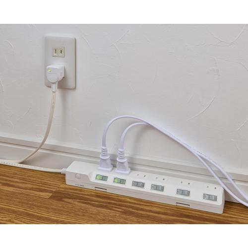 ELPA コード付タップ WLK-62S(W) 耐雷SW付タップ 6個口2M 25個まとめ売り 【まとめ売り商品】_2