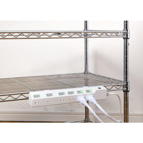 ELPA コード付タップ WLK-62S(W) 耐雷SW付タップ 6個口2M 25個まとめ売り 【まとめ売り商品】_3