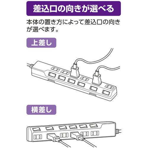 ELPA コード付タップ WLK-62S(W) 耐雷SW付タップ 6個口2M 25個まとめ売り 【まとめ売り商品】_5