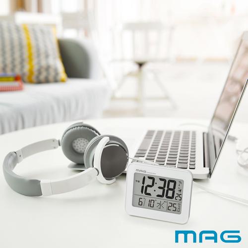 MAG 電波目覚まし時計(デジタル) T-776 WH-Z ファルマン ホワイト T−776WH−Z 60個まとめ売り 【まとめ売り商品】の画像