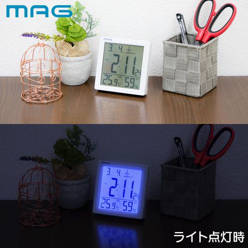 MAG デジタル目覚まし時計 T-726 WH-Z カッシーニ ホワイト T−726WH−Z 60個まとめ売り 【まとめ売り商品】の画像