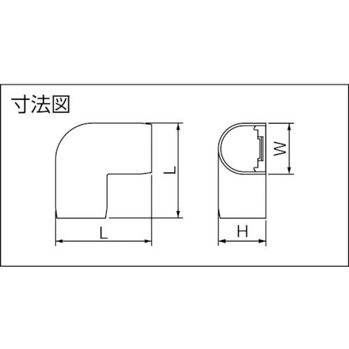 因幡電工 平面エルボカバー90° JK-20F 50個まとめ売り 【まとめ売り商品】_1