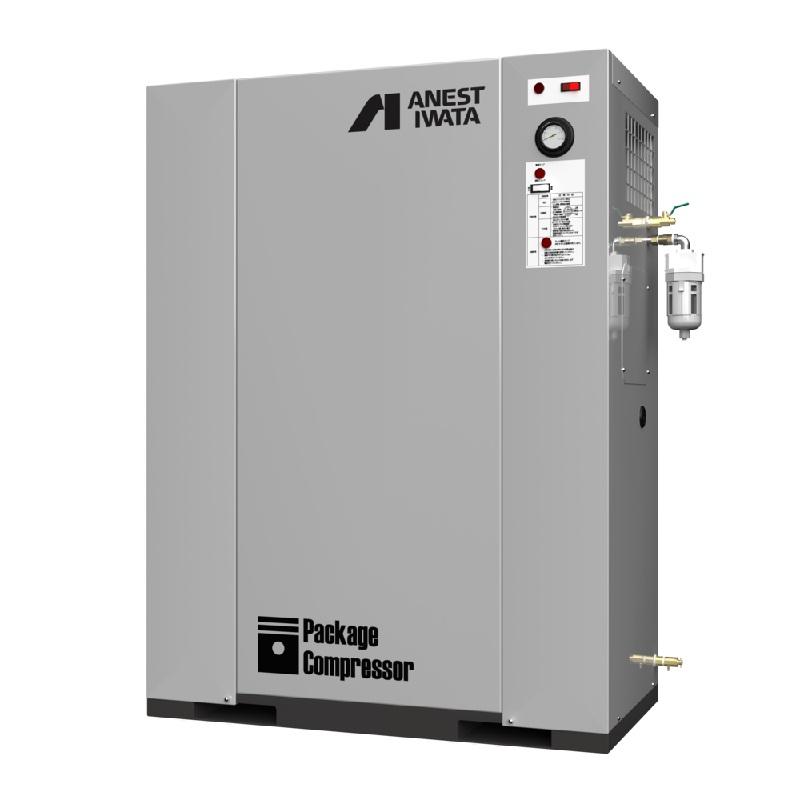 アネスト岩田 コンプレッサー CLP22EF-14D-M6 60Hz専用 パッケージ 給油式 中圧 圧力開閉器式 ドライヤー付き 三相200V 2.2kW 60Hz