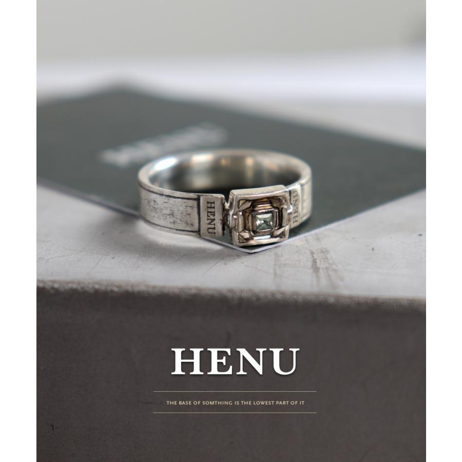 HENU サファイア・スクェア・リング 1号〜30号 シルバー925 ハンドメイド 男女共用 指輪 メンズ イタリアン ビンテージ
