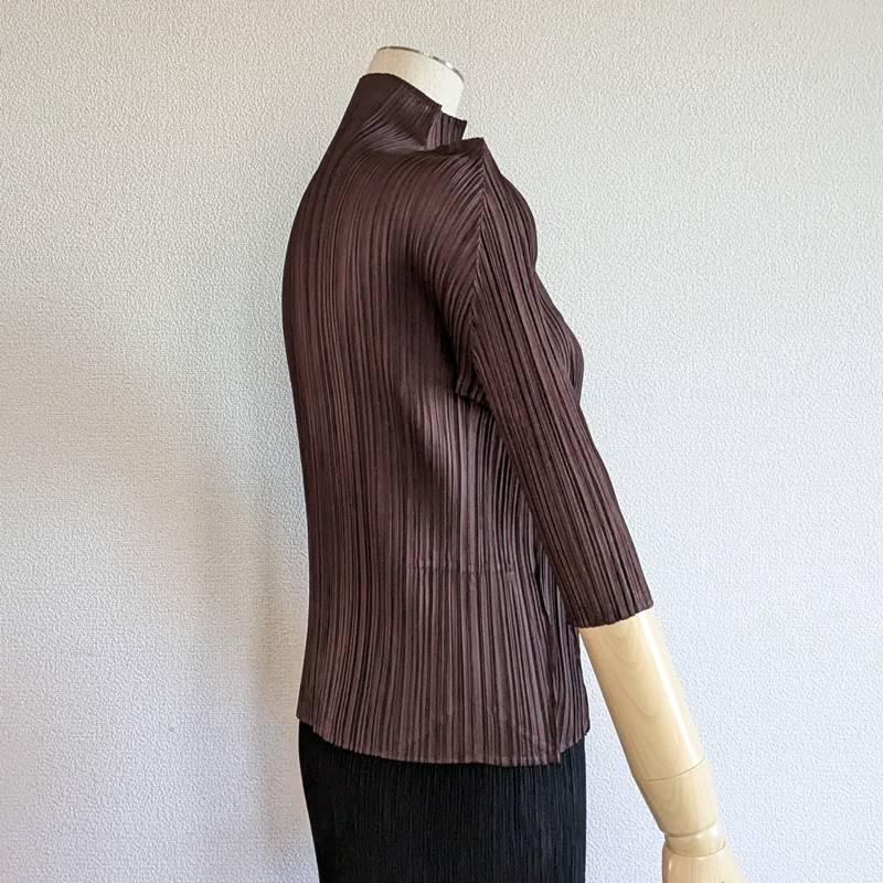 ISSEY MIYAKE イッセイミヤケ◇PLEATS PLEASE◇茶色 ブラウン 