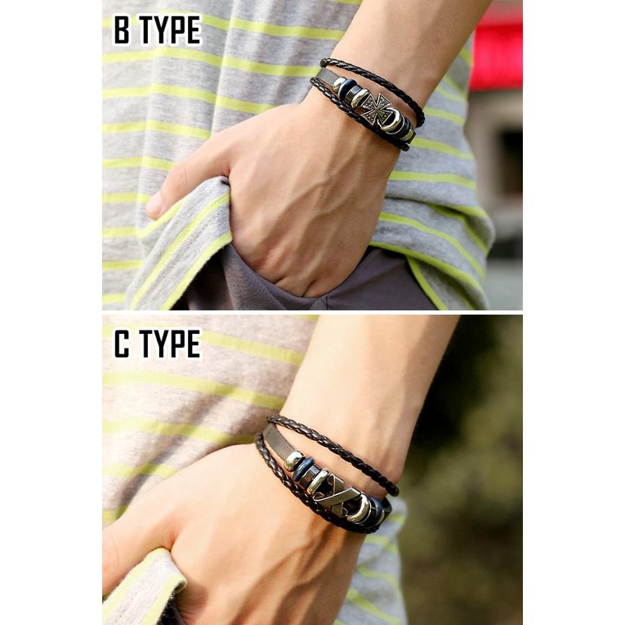 ブレスレット レザー カジュアル エスニック ブレス ミサンガ