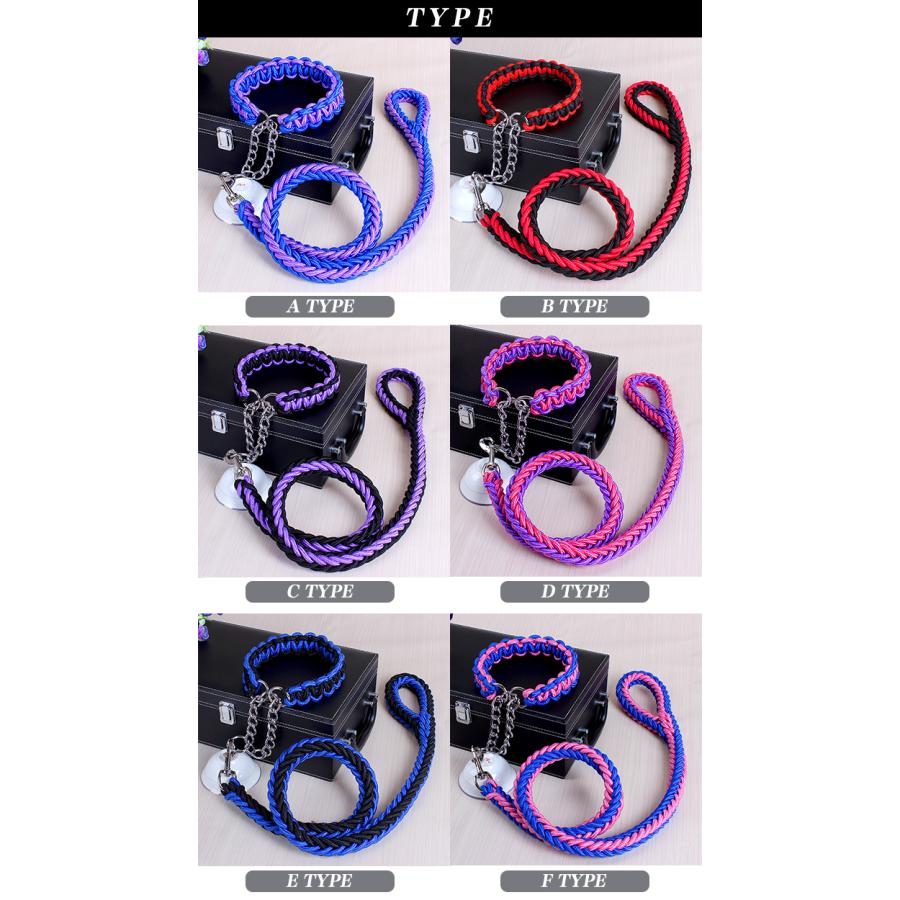 犬 リード 首輪 極太 ペット ドッグ ハーフチョーク チョーカー