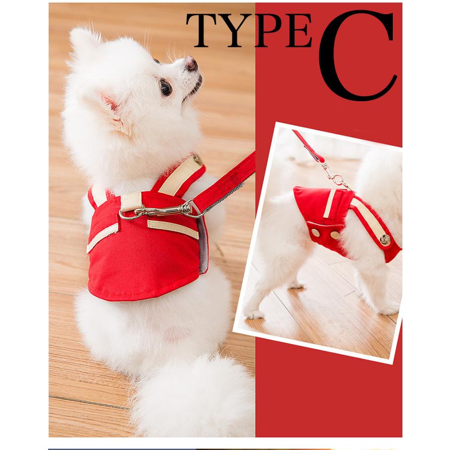 ペット用品 ハーネス 犬服 猫用 ハーネスリードセット 犬用ハーネス ペット服 犬 ハーネス リード付 ペット 服 デザイン ウェアハーネス 胴輪