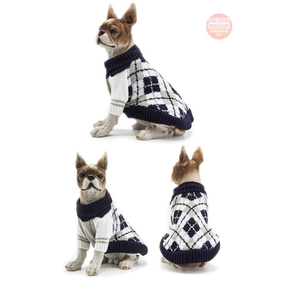 犬 猫 ニット 服 犬服 アーガイル柄 ウェア セーター ペット ドッグ