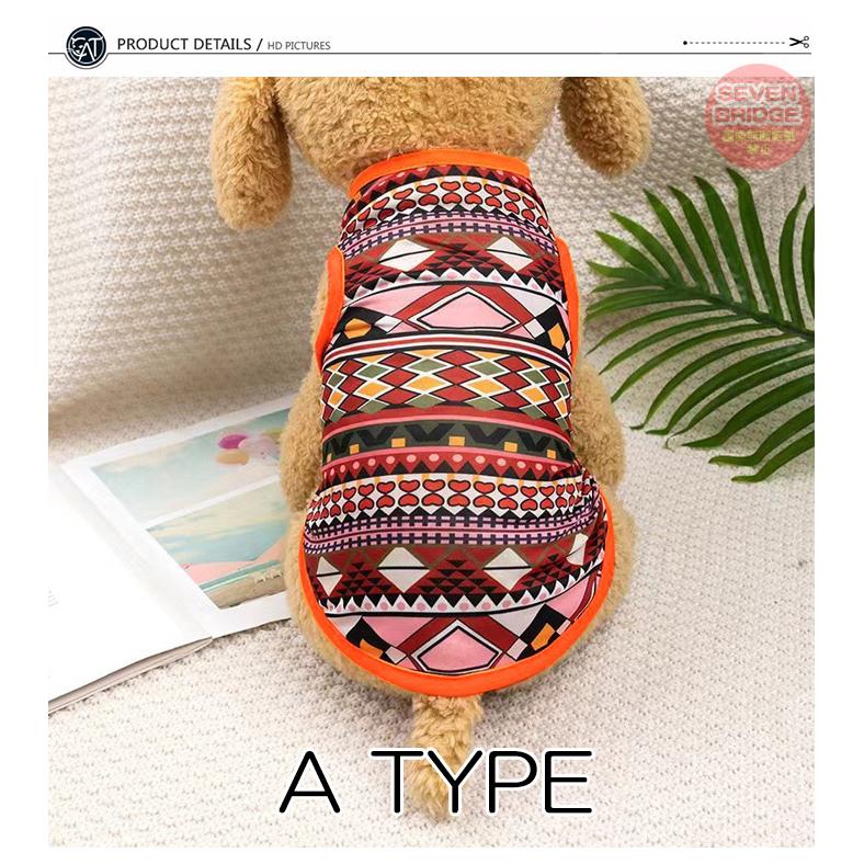 犬 猫 服 ウェア タンクトップ ボヘミアン 涼しい ペット ドッグ