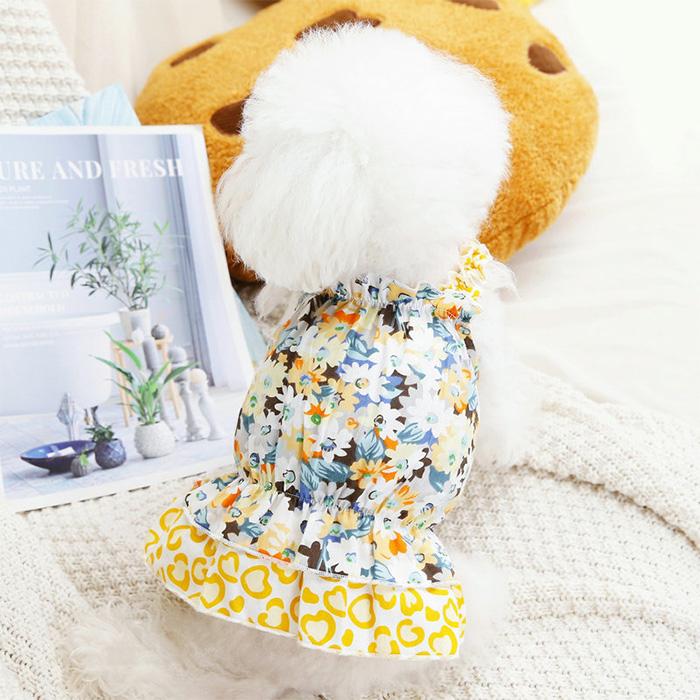 犬 猫 服 ドッグウェア ワンピース フラワー 花 ドレス 犬服 ウェア