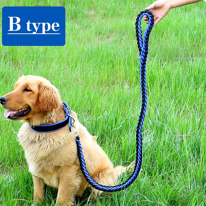 犬 首輪 極太 リード 2点セット 頑丈 首や喉に優しい ペット ドッグ