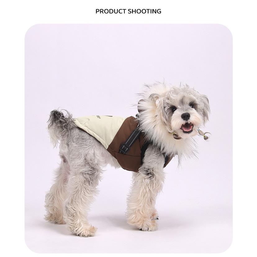 犬 犬服 超暖か ジャケット ハーネス 一体型 高保温 グラフェン発熱