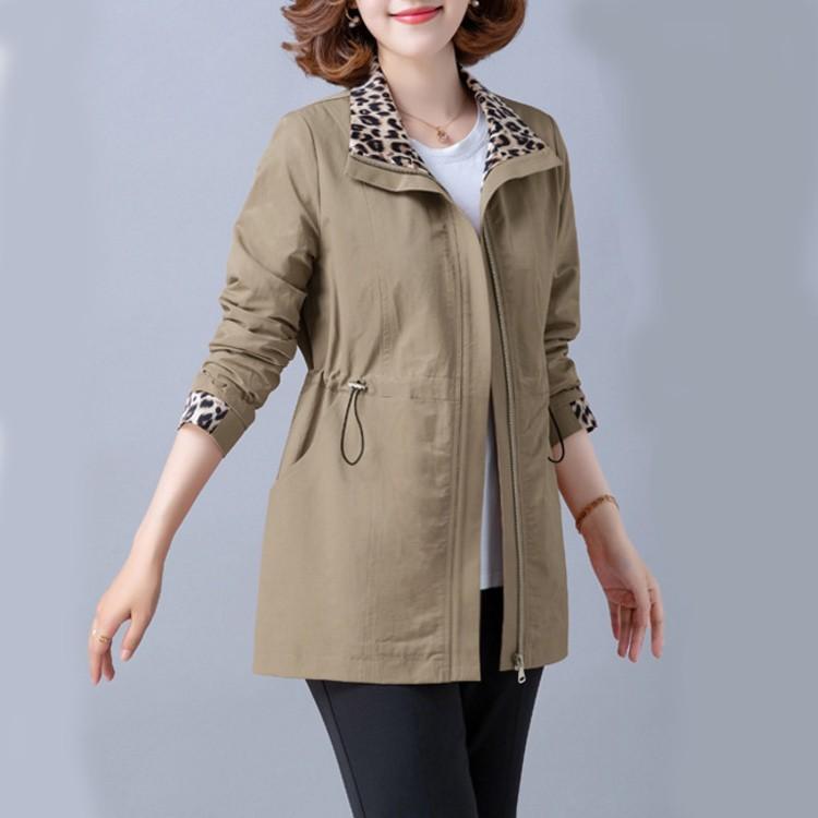 トレンチコート ミセス レディース 30代 40代 50代 新作 上品 きれいめ スプリングコート ヒョウ柄 ミディアム丈 コート アウター Ol 通勤 カジュアル スリム Lc Sevencat 通販 Yahoo ショッピング