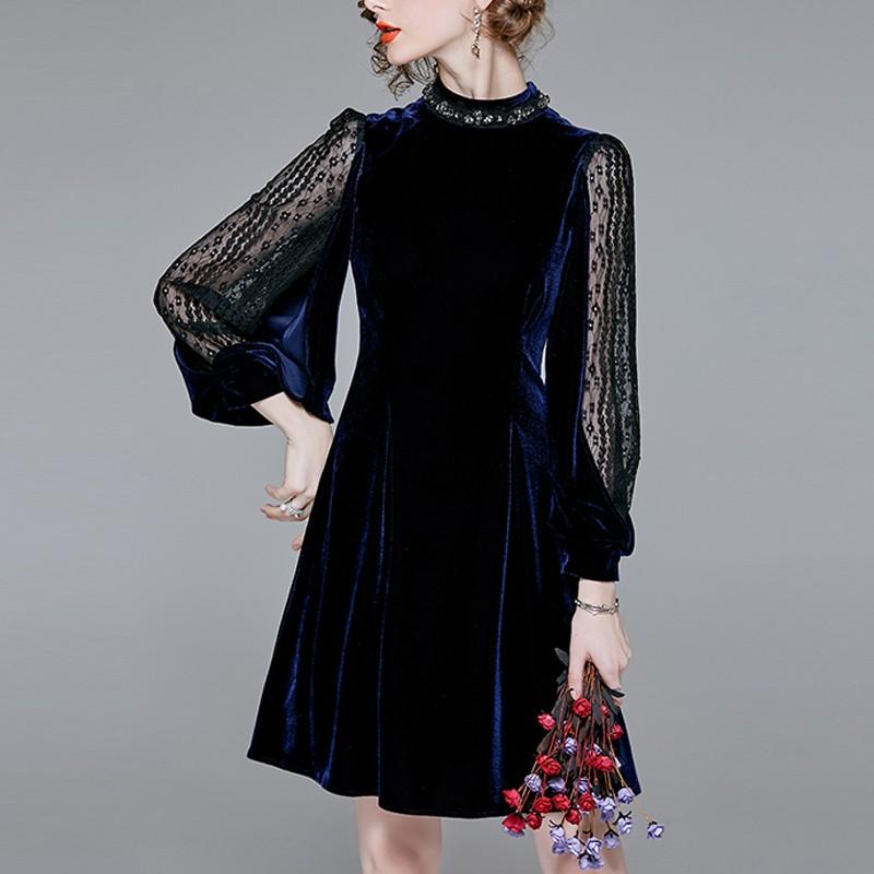 ドレス ワンピース ミセス 40代 50代 30代 60代 新作 上品 春 秋 冬 きれいめ 最新刊 レディース ベルベット Aライン Mサイズ 体型カバー スリム 長袖 Lw Sevencat 通販 Yahoo ショッピング