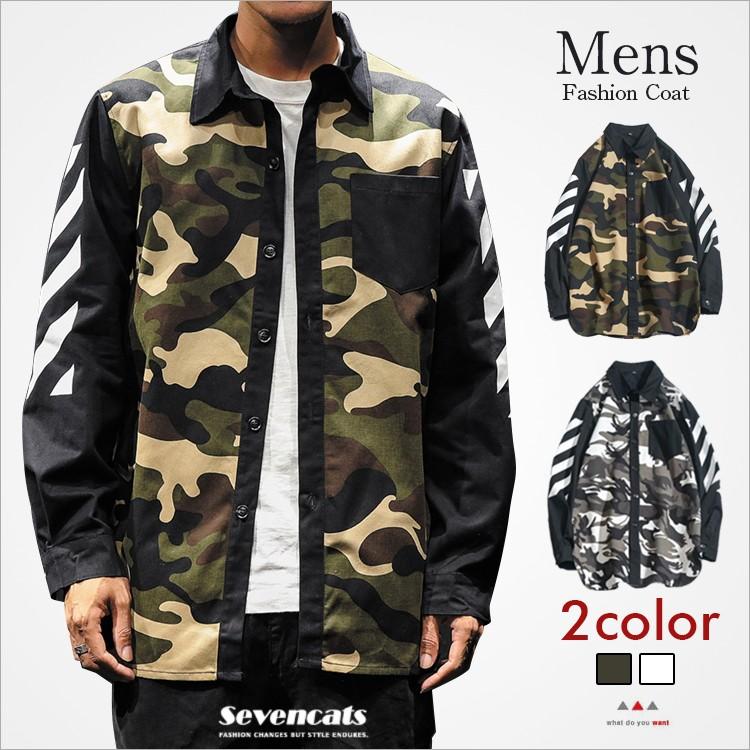 長袖シャツ メンズ シャツ カジュアルシャツ 迷彩柄 トップス シャツ お洒落 メンズファッション ミリタリー 春 秋 新作 送料無料 Sc xf C005 Seven Cats 通販 Yahoo ショッピング