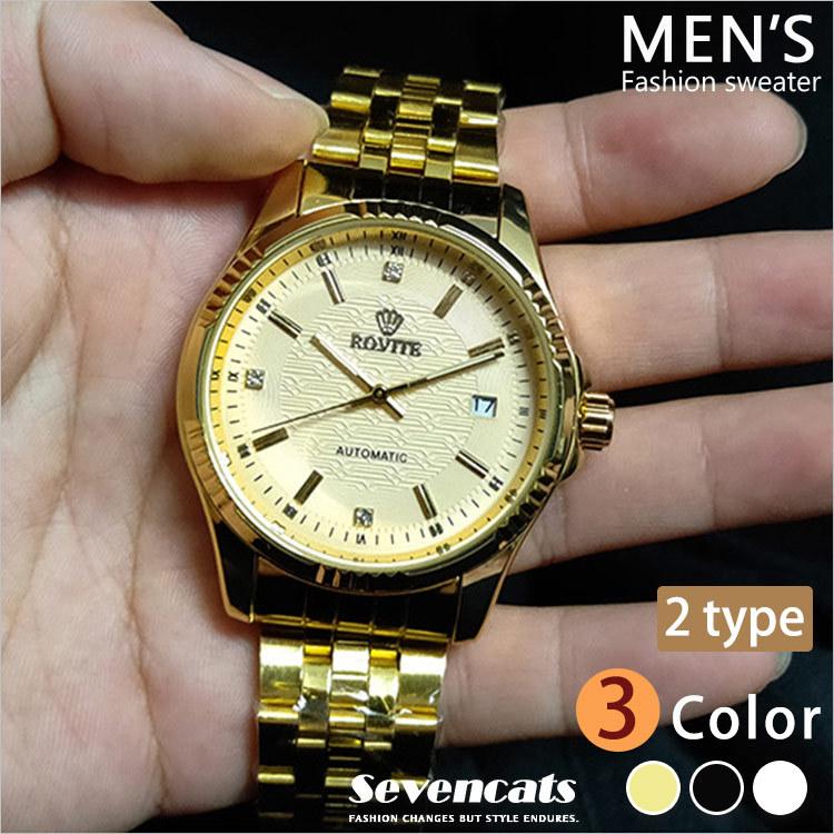 Watch メンズ ウォッチ 自動巻き機械式 時計 紳士 スポーツ ビジネス 腕時計 おしゃれ ファッション 送料無料 Sc Wac026 Seven Cats 通販 Yahoo ショッピング