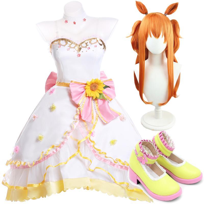 ウマ娘 プリティーダービー風 マヤノトップガン花嫁 コスプレ衣装 