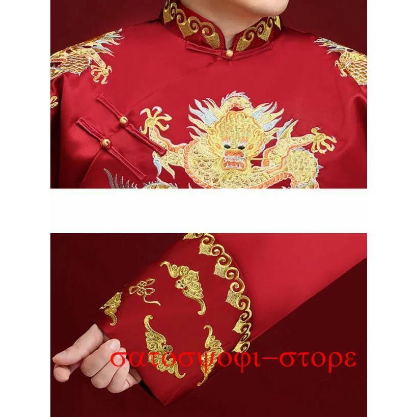 中華服 メンズ 上下二点セットチャイナ服 龍刺繍 豪華中国風漢服唐装 華流舞台ステージ衣装 華服 中華コスプレ変装仮装 イベントダンス服 カンフー チ 中華服 メンズ 上下二点セットチャイナ服 龍刺繍 豪華中国風漢服唐装 華流舞台ステージ衣装 華服 中華コスプレ変装仮装 イベントダンス服 カンフー チ