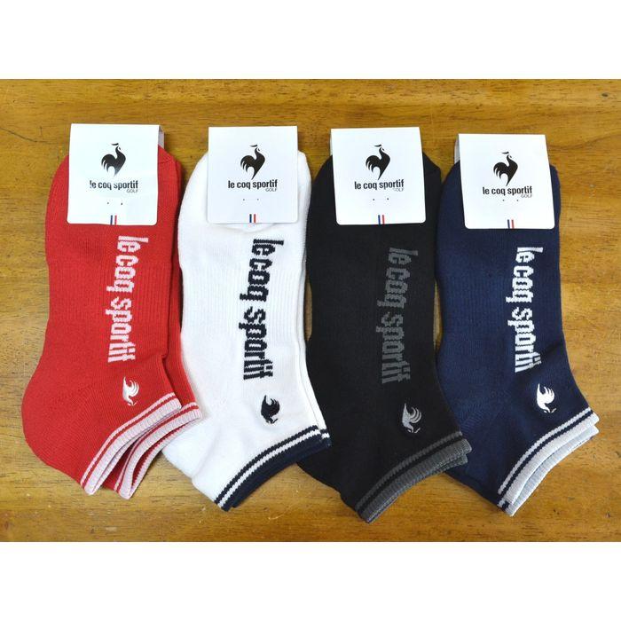 ルコック ゴルフ メンズ 靴下 ソックス アンクル丈 定番 無地 ブランド lecoq 紳士 男性 カジュアル LG5SSO02M 抗菌防臭 メール便 | le coq sportif GOLF | 01