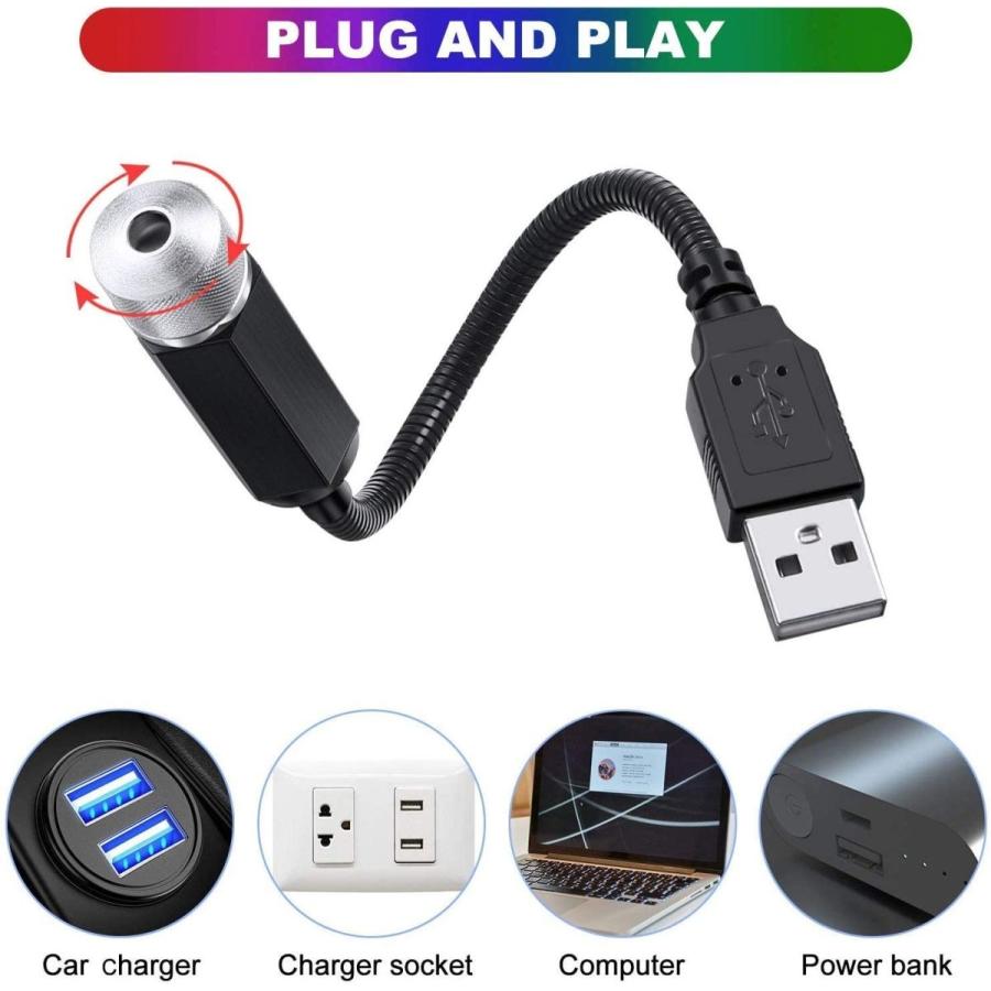 USBライト(7月2日まで！) 車 LED イルミネーション USB 星空ライト ロマンチック 雰囲気ライト