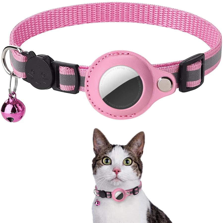 猫 ネコ 犬 首輪 Airtag 用 7色 安全 セーフティバックル カワイイ