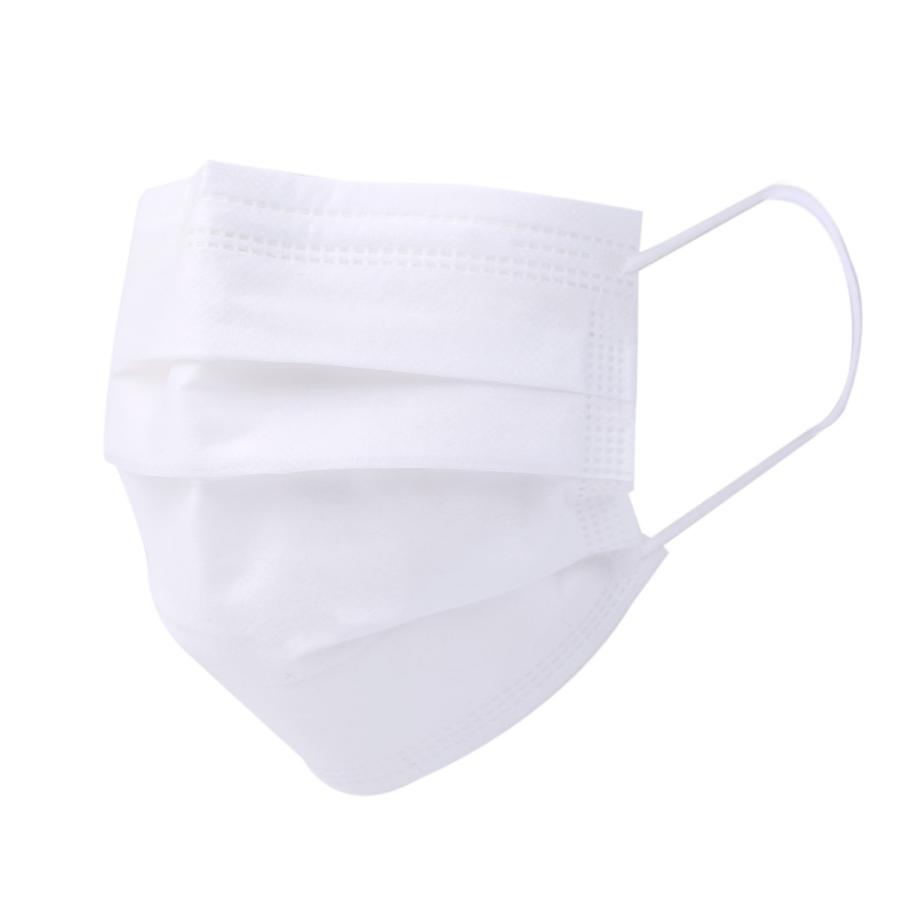 マスク 50枚 不織布3層マスク 白 箱なし 男女兼用 3層構造 フェイスマスク ウィルス対策 使い捨て 通学 通勤 disposable