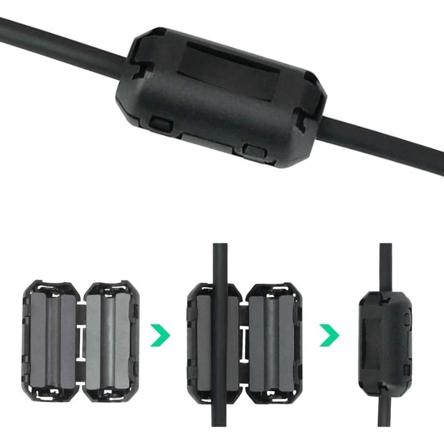 フェライトコア ノイズフィルター 内径 13 mm 10個セット ノイズ吸収