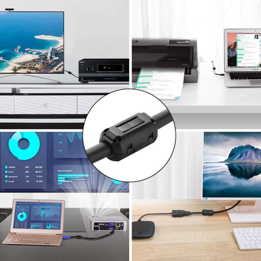 フェライトコア ノイズフィルター 内径 7 mm 10個セット ノイズ吸収