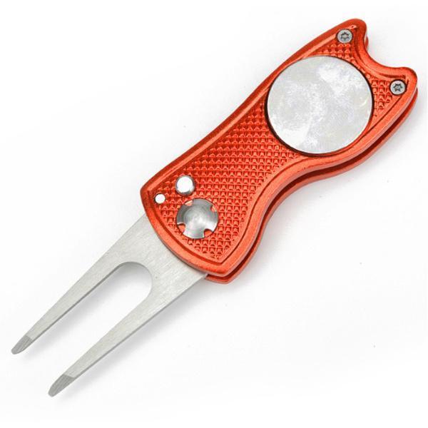 グリーンフォーク ゴルフフォーク マーカー付き 折りたたみ式 グリーン