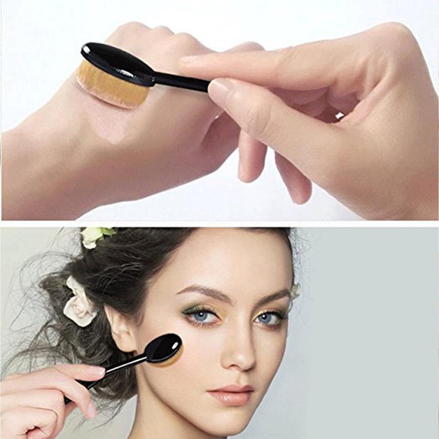 メイクブラシ ファンデーションブラシ 歯ブラシ型 1本 美肌 毛穴隠し