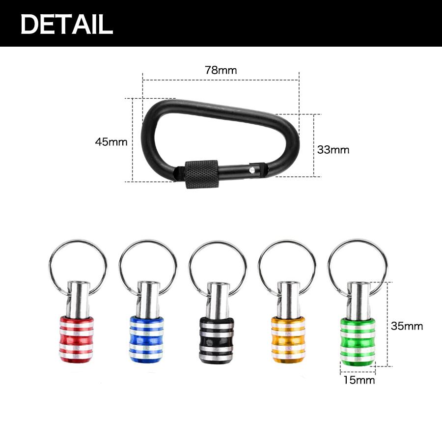 ビットホルダー カラビナ付き 5本セット ソケットビット 引き上げ式