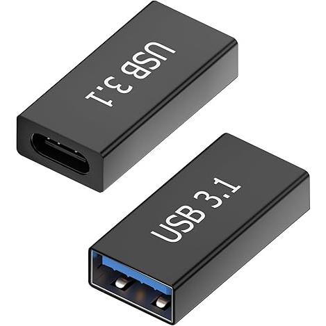 タイプC USB3.1 変換 アダプタ 2個セット USB-C メス to USB-A 延長