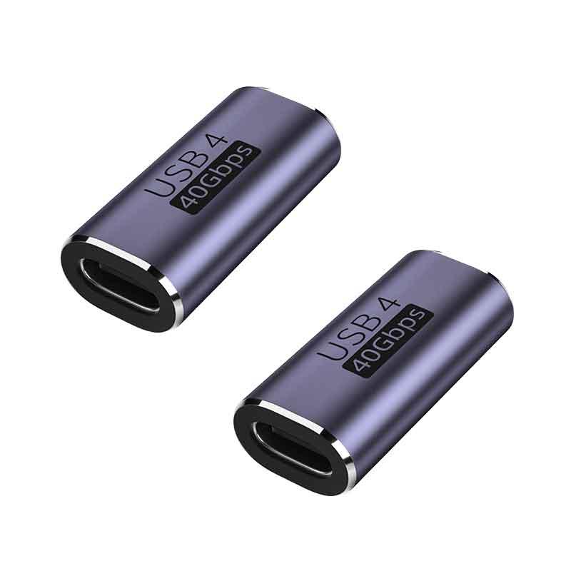 タイプC USB 4.0 変換 アダプタ 2個セット USB-C メス to 延長 中継