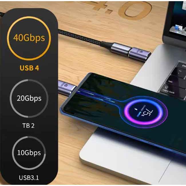 タイプC USB 4.0 変換 アダプタ USB-C メス to USB-C オス 延長 中継 コネクタ メスメス オスオス メス オス 延長 USB4 Type-C 40Gbps 高速データ転送 |  | 08