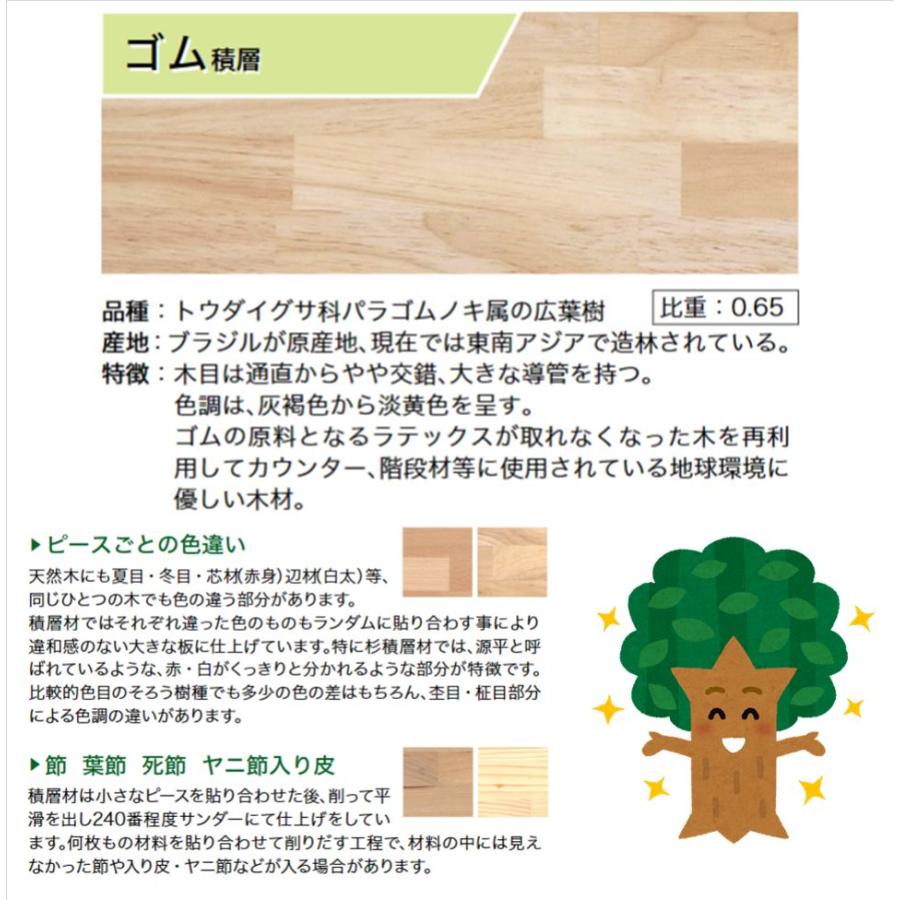 レギュラーサイズフリー板　ゴム　30mm×2m　無塗装　カウンター |  | 01