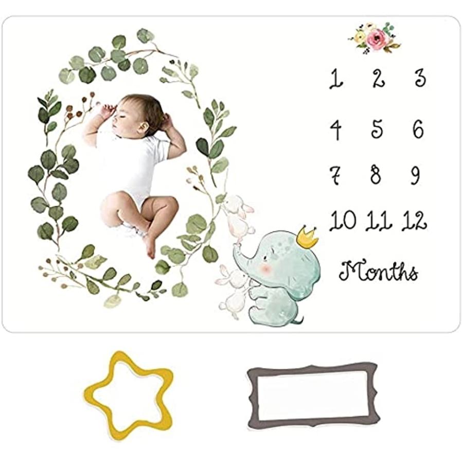 月齢フォト マット 寝相アート ベビー 象さん 撮影シーツ 薄手 ブランケット 赤ちゃん 成長記録 プレゼント Mdm 葉っぱ 2b44f0vfch セブンリーフ 通販 Yahoo ショッピング