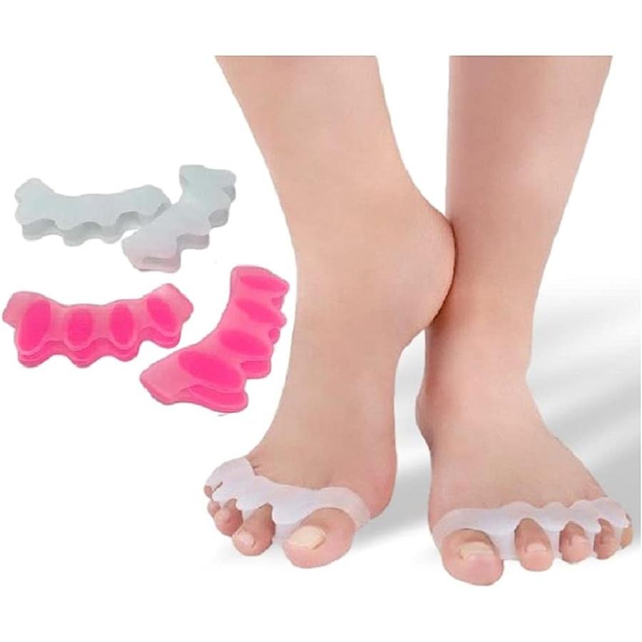 最大90 Offクーポン 足指セパレーター ツインズ 広げる フットネイル シリコン素材 2ペア4個入男女兼用 ピンク ホワイト Materialworldblog Com