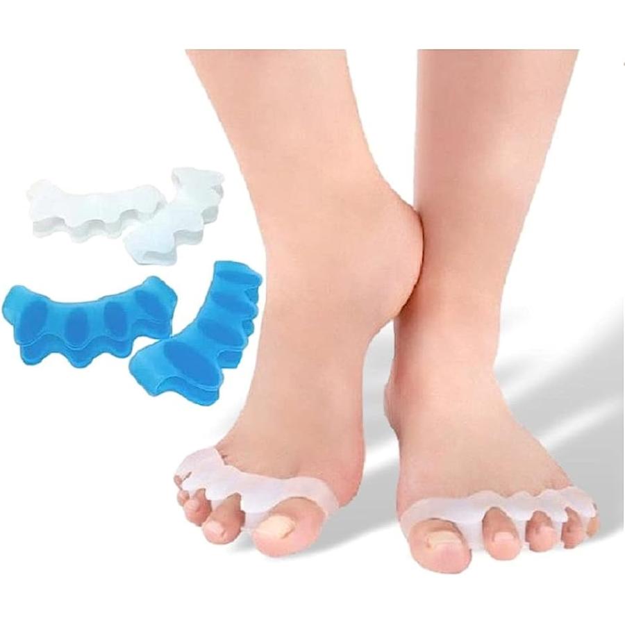 足指セパレーター 広げる 足指ストレッチ フットネイル シリコン素材 2ペア4個入