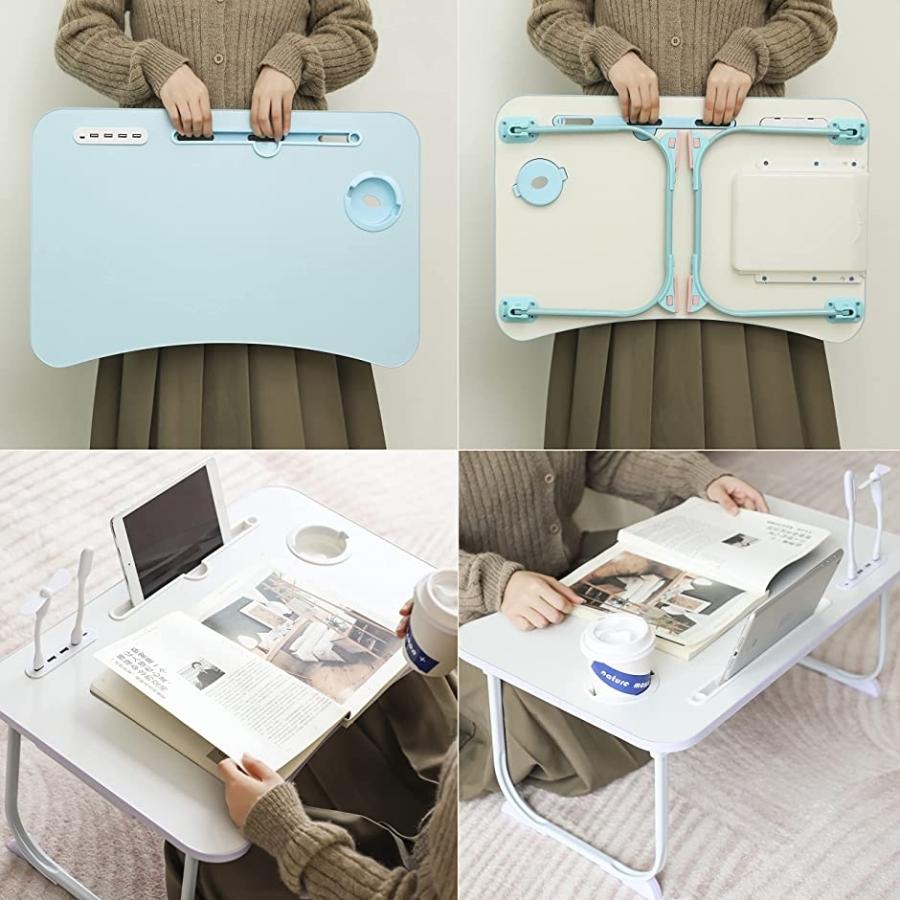 2021年NEW多機能 折りたたみ ローテーブル折り畳みテーブル 折りたたみミニテーブル(ブラック, Medium)|sevenleaf|05