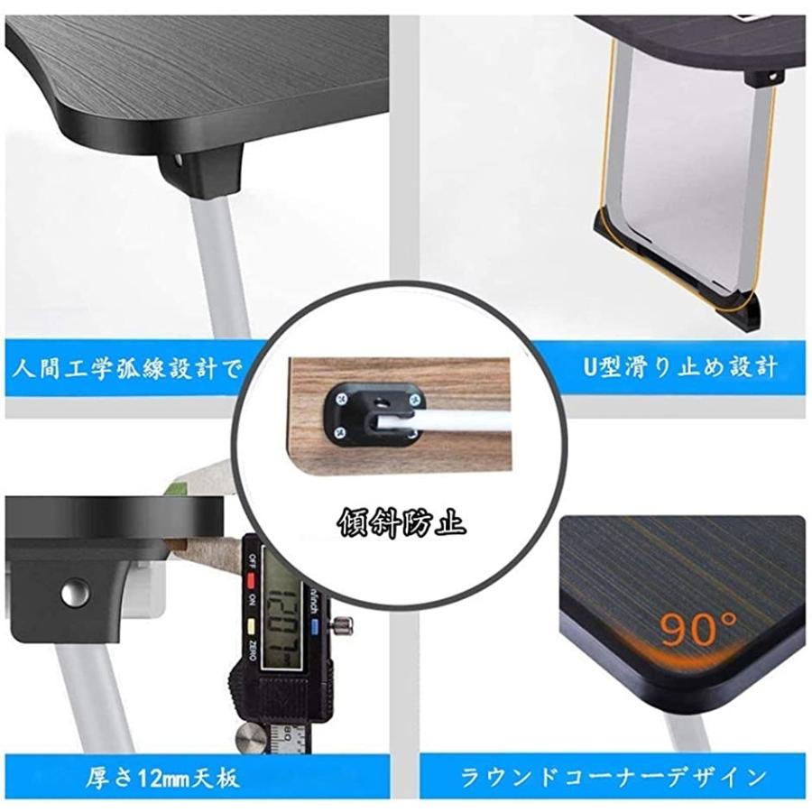 2021年NEW多機能 折りたたみ ローテーブル折り畳みテーブル 折りたたみミニテーブル(ブラック, Medium)|sevenleaf|07