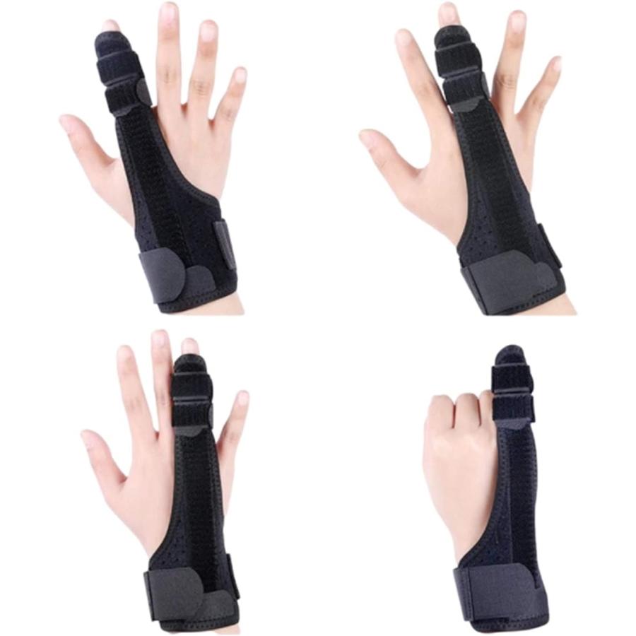 海外 指サポーター 人差し指 中指 薬指 小指 親指 突き指 骨折 左右兼用 フリーサイズ 黒 ブラック Shipsctc Org