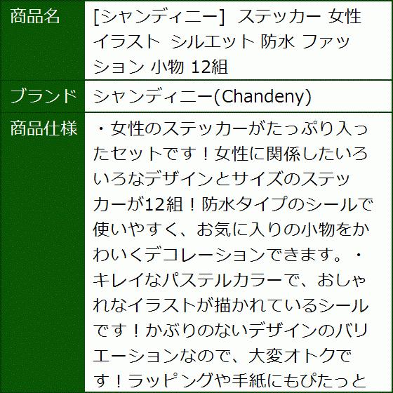 マーケット ステッカー 女性 イラスト シルエット 防水 ファッション 小物 12組