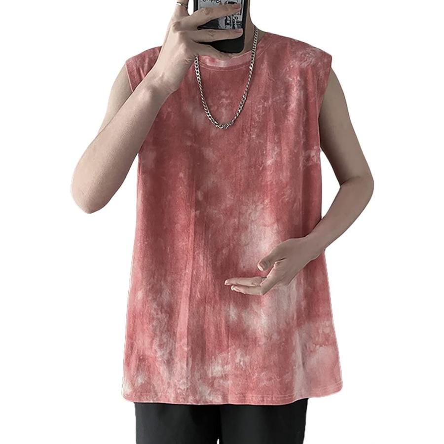 メリュエル バックロゴ タンクトップ タイダイ柄 おしゃれ かっこいい ノースリーブ 袖なし 丸首 メンズ レッド L 2b4t9u93i3 セブンリーフ 通販 Yahoo ショッピング