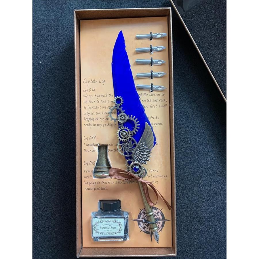 Moonwood 万年筆 フェザーペン 羽毛ペン 羽根 羽飾り 筆立て 羽ペン インクボトル 替え芯 セット ディップペン ブルー 2b4yoyh9wk セブンリーフ 通販 Yahoo ショッピング