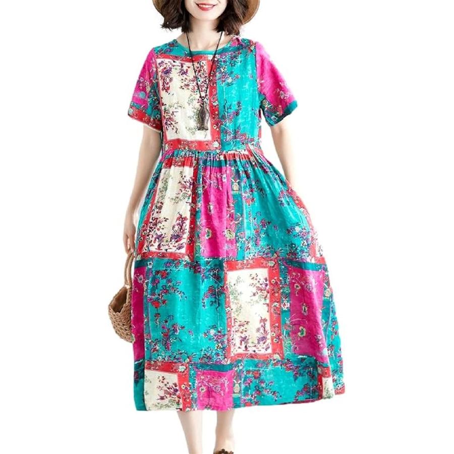 ニブンノイチスタイル かわいい 半袖 プリント 切り替え ポケット ワンピース レディース ピンク ピンク L 2b4ywi5n3s セブンリーフ 通販 Yahoo ショッピング