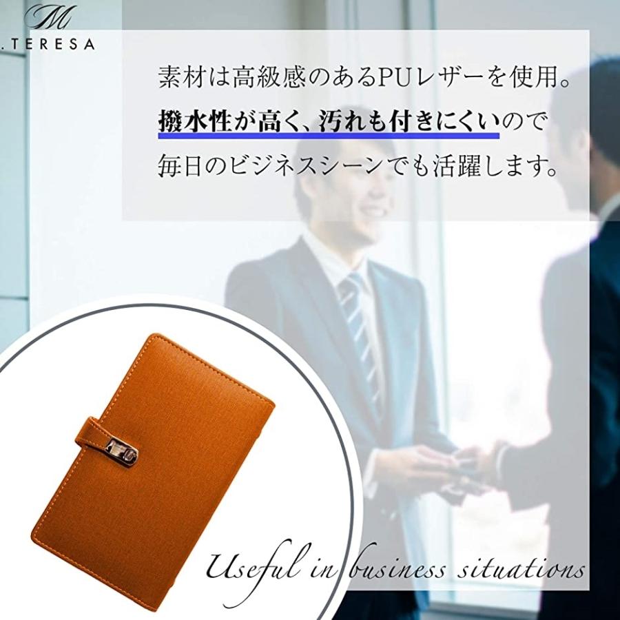 名刺ホルダー 名刺ファイル 名刺入れ ケース おしゃれ 高級感 キャメルオレンジ 2b60y3hco8 セブンリーフ 通販 Yahoo ショッピング